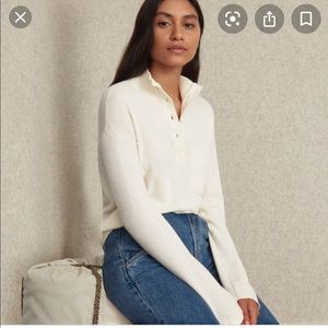 Everlane cashmere sweater in ecru